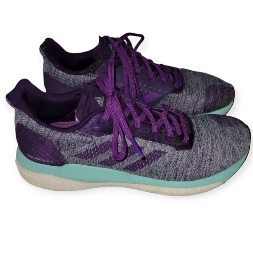 Adidas Solar Drive Purple Athletic Running‎ Shoes Women's Size 9.5